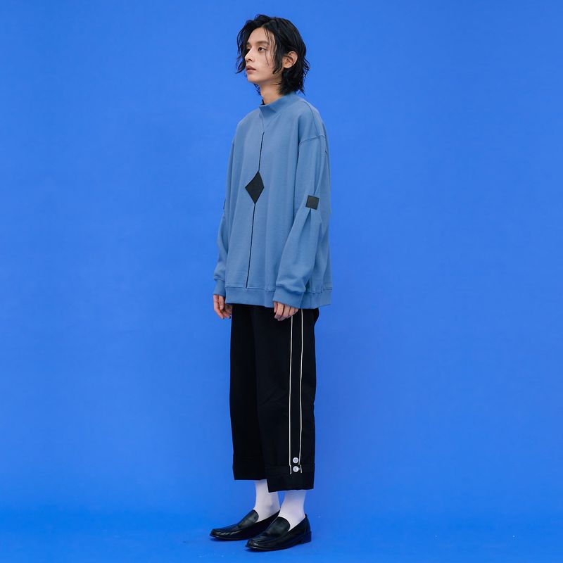Square point Sweatshirts [Dusty-blue]