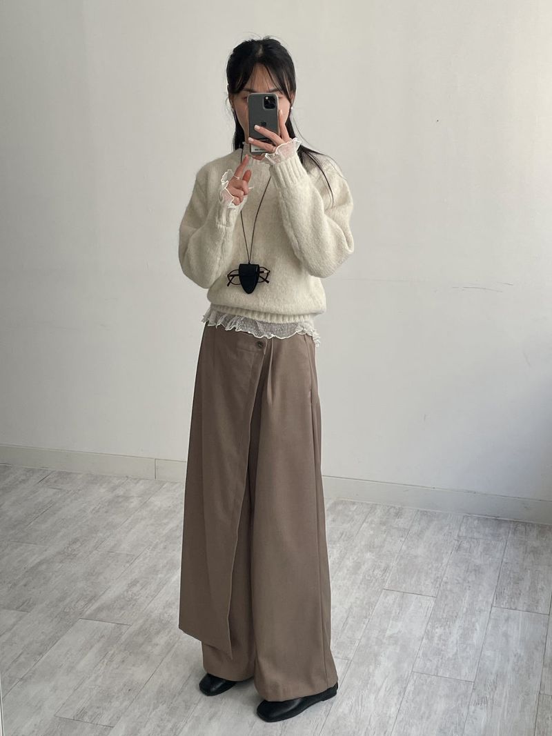 Wrap Banding Wide Slacks