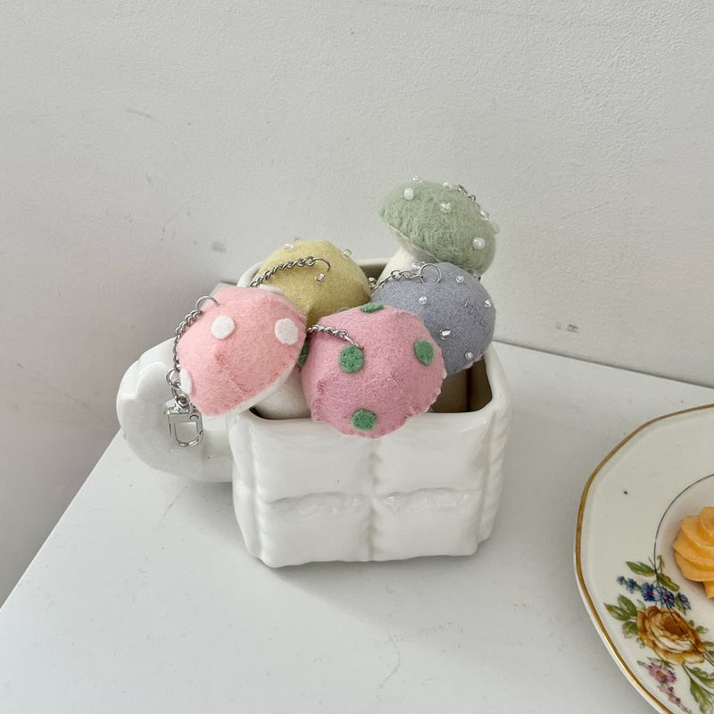 [soft keyring] shining mushroom (pink)