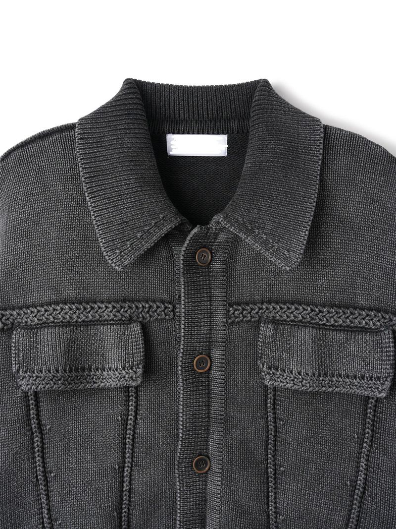 Enmic Trucker Washed Cardigan 2C