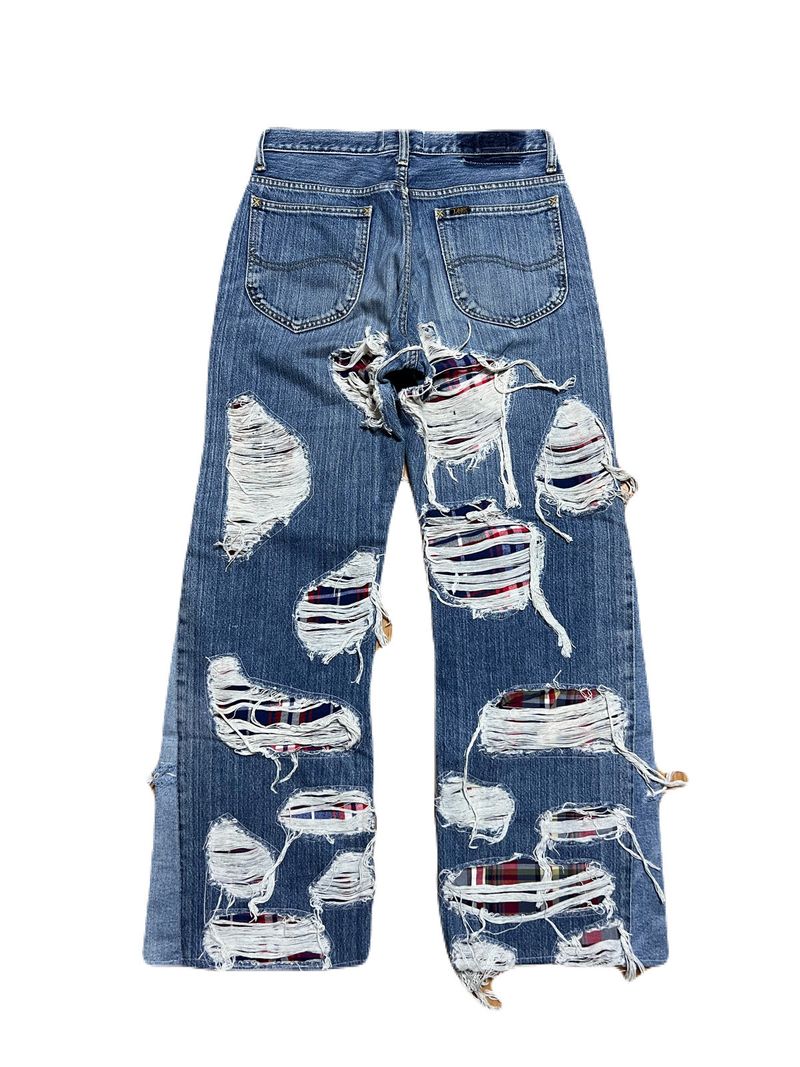 PLAID FLOWER DENIM