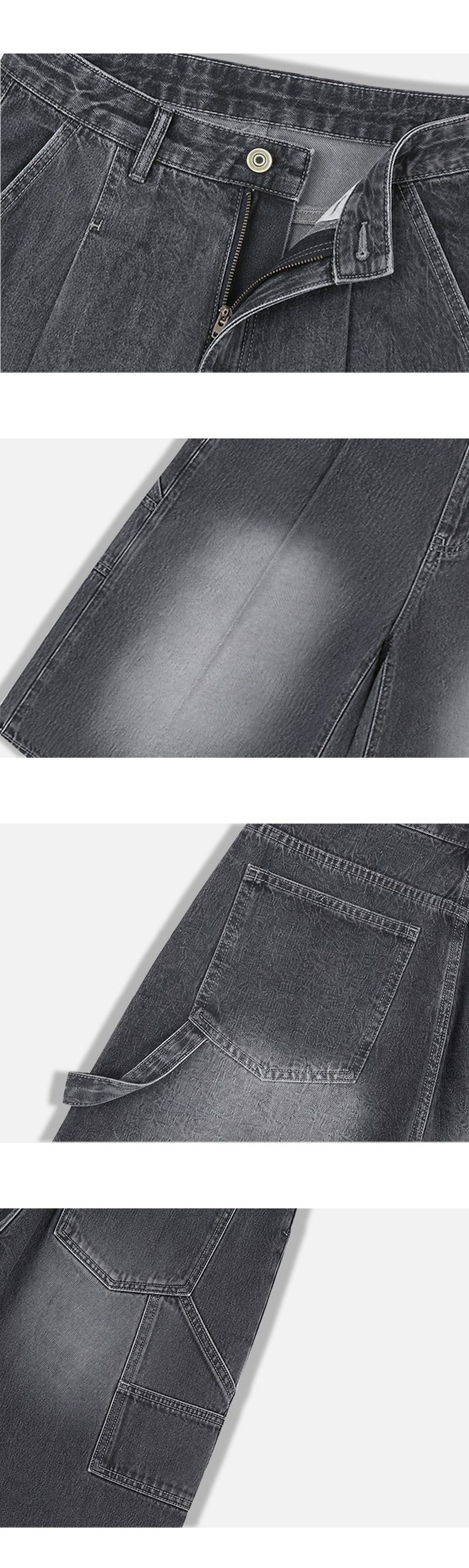 urban carpenter bermuda denim pants (gray)