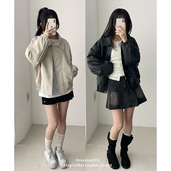 Kara Leather Zip Jacket Jumper