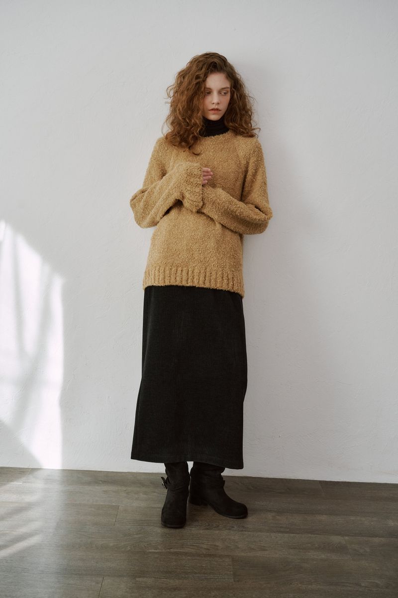 Coil round knit (Beige)