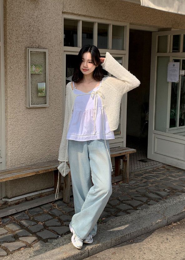SHOPPERLAND(ショッパーランド)の「Soft Tee Wide Denim Baggy Pants (3color)(Pants)」