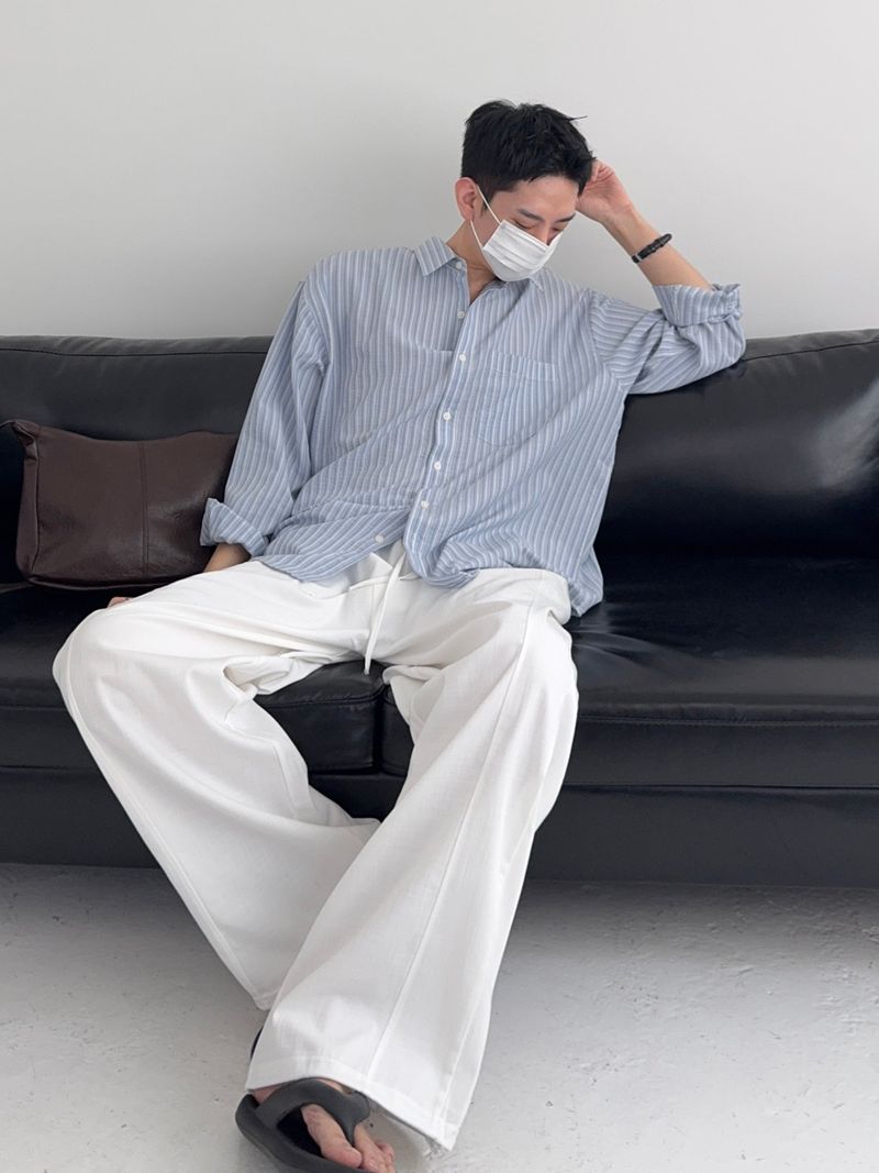 SY Relaxed Fit Seersucker Stripe Shirt (4C)