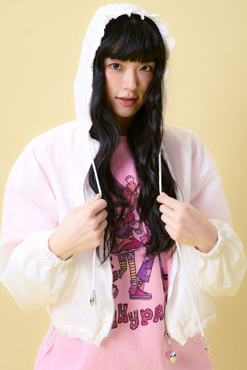Frilly Woven Jacket [Ivory]