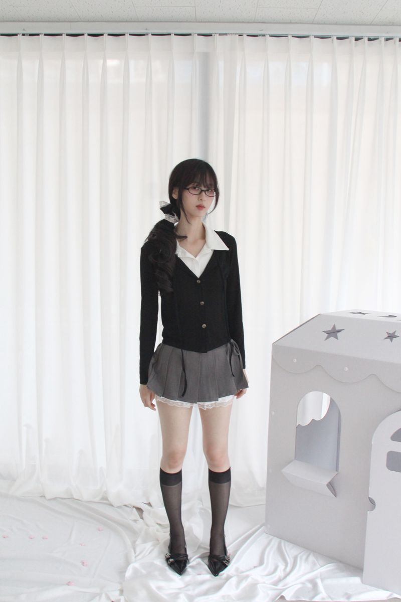 Layered Double Collar Cardigan T-shirt (2color)