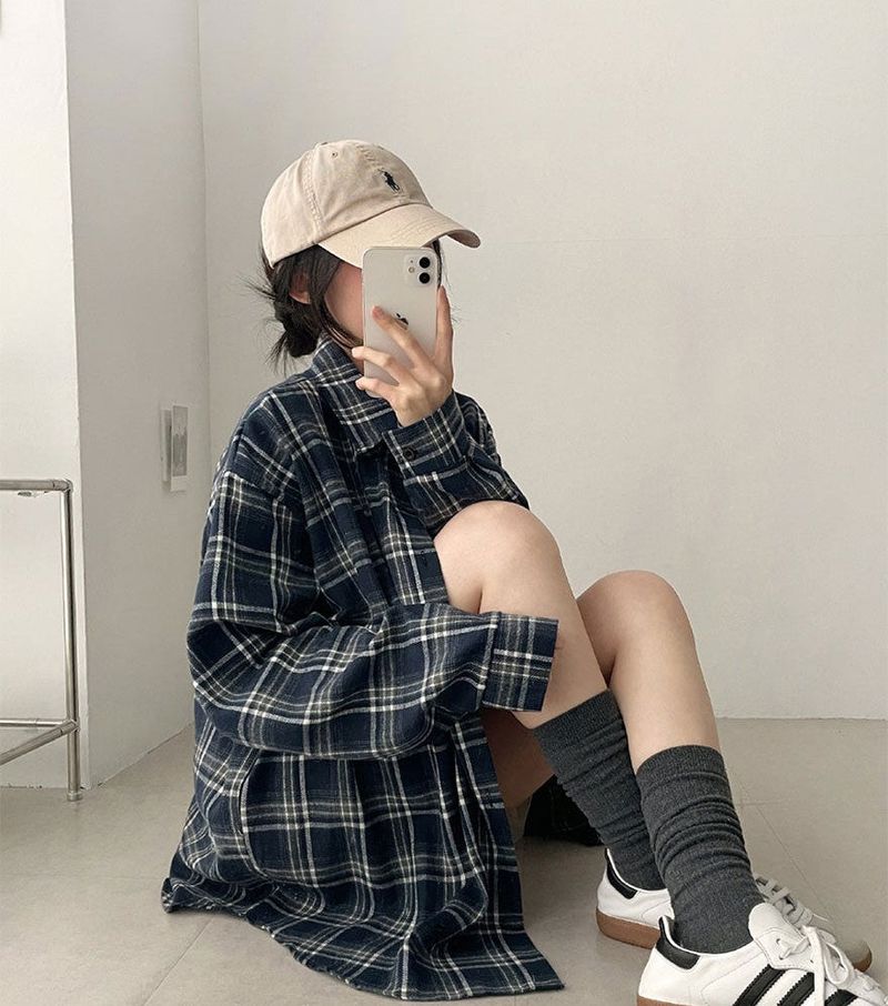 Lue Loose Fit Checkered Shirt