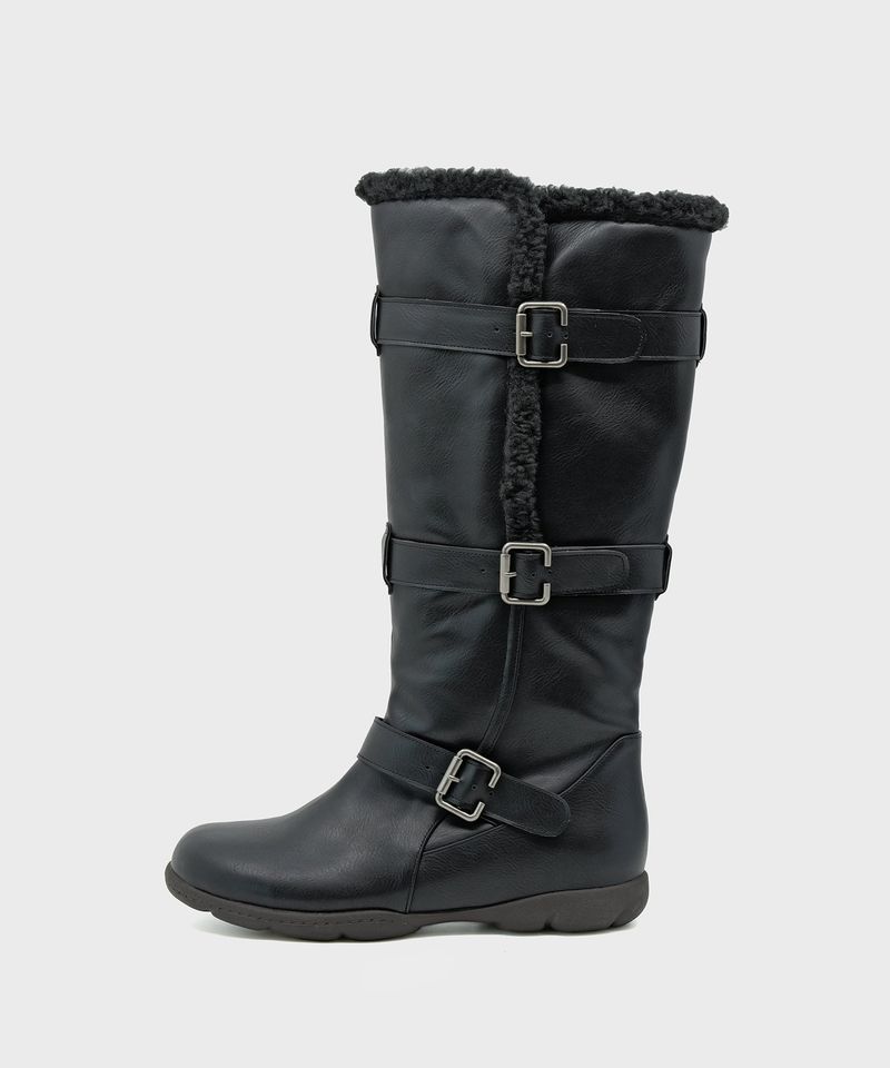 Ember 0034. Belted Fur Boots - 2colors