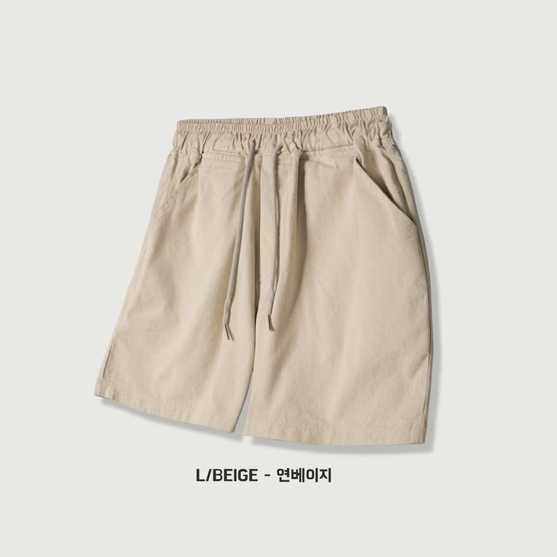 Washed cotton short pants 10COLOR