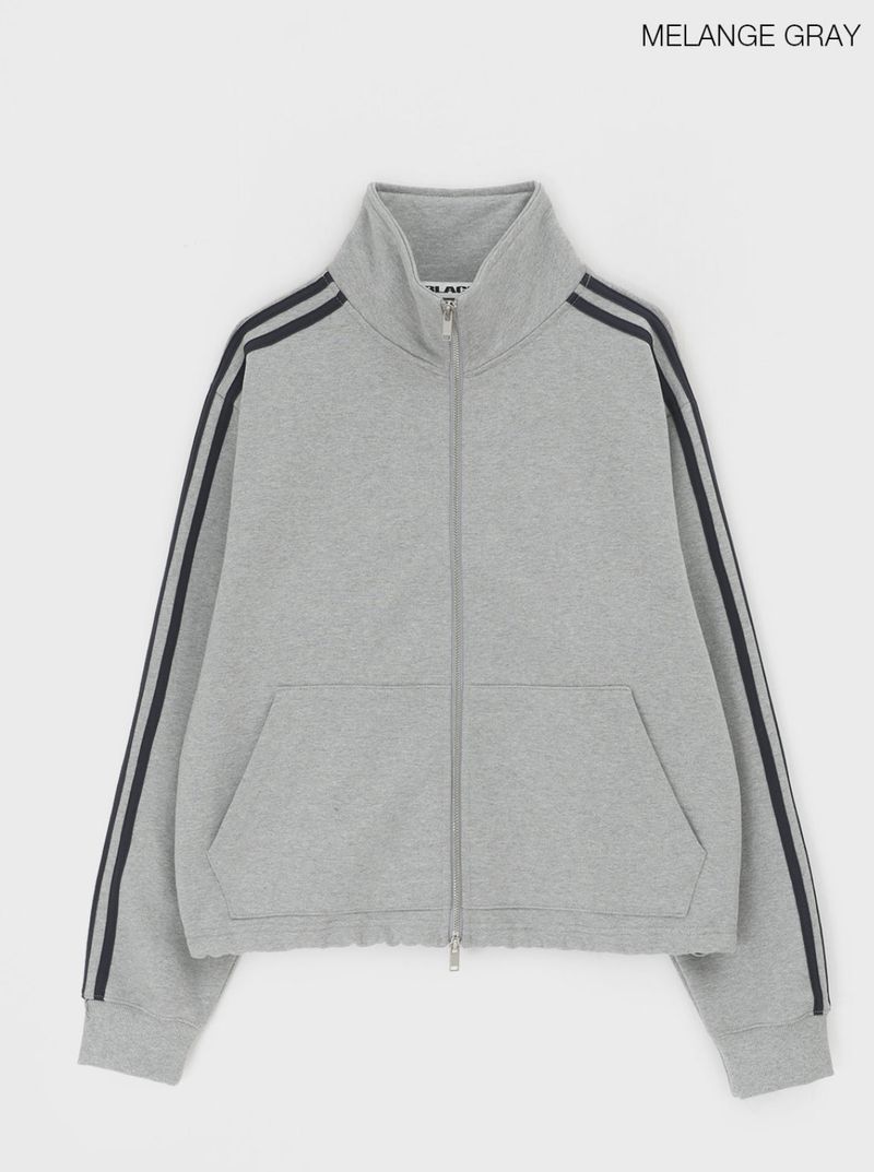 [B-BASIC] Heavy Sweat High Neck Line Zip-up