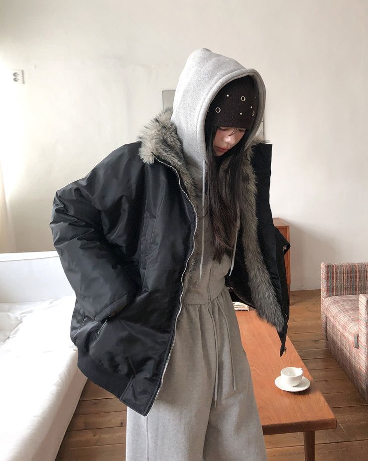 OUNCE Fur Shearling Down Jumper