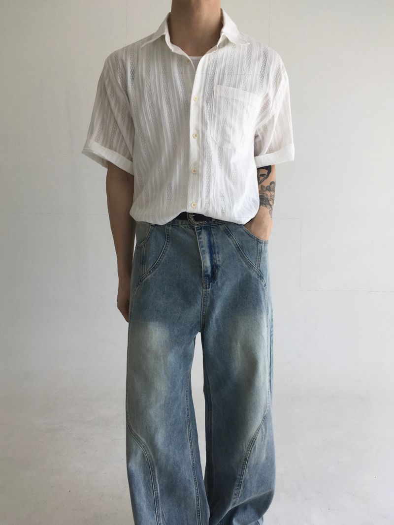 det short sleeve shirt(2colors)