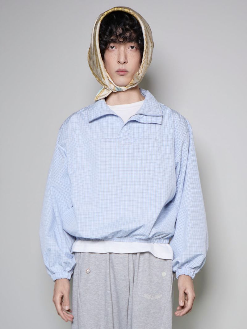 Quarter-Zip Balloon Pullover Shirt