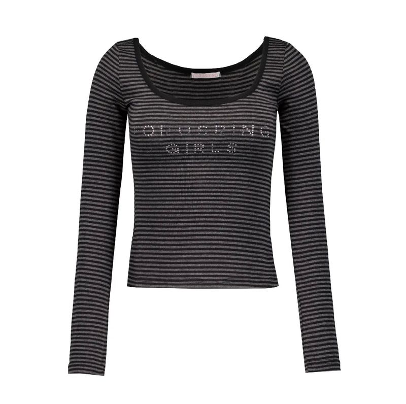 FOR-RING GIRL JEWEL TEE [BLACK STRIPE]