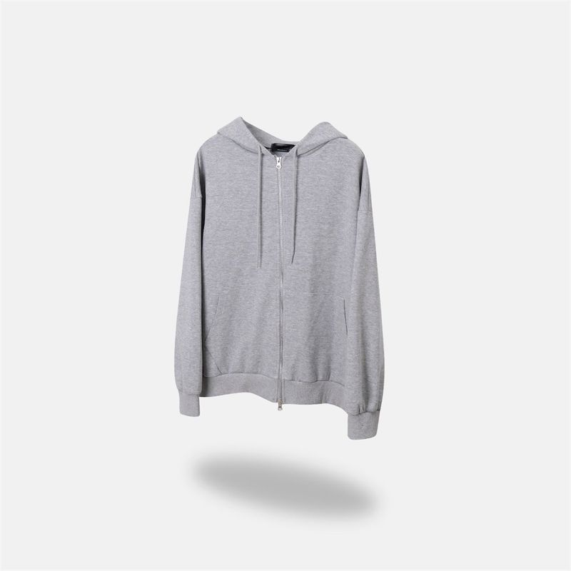 Basic Two-Way Hood Zip-Up (2 Colors)