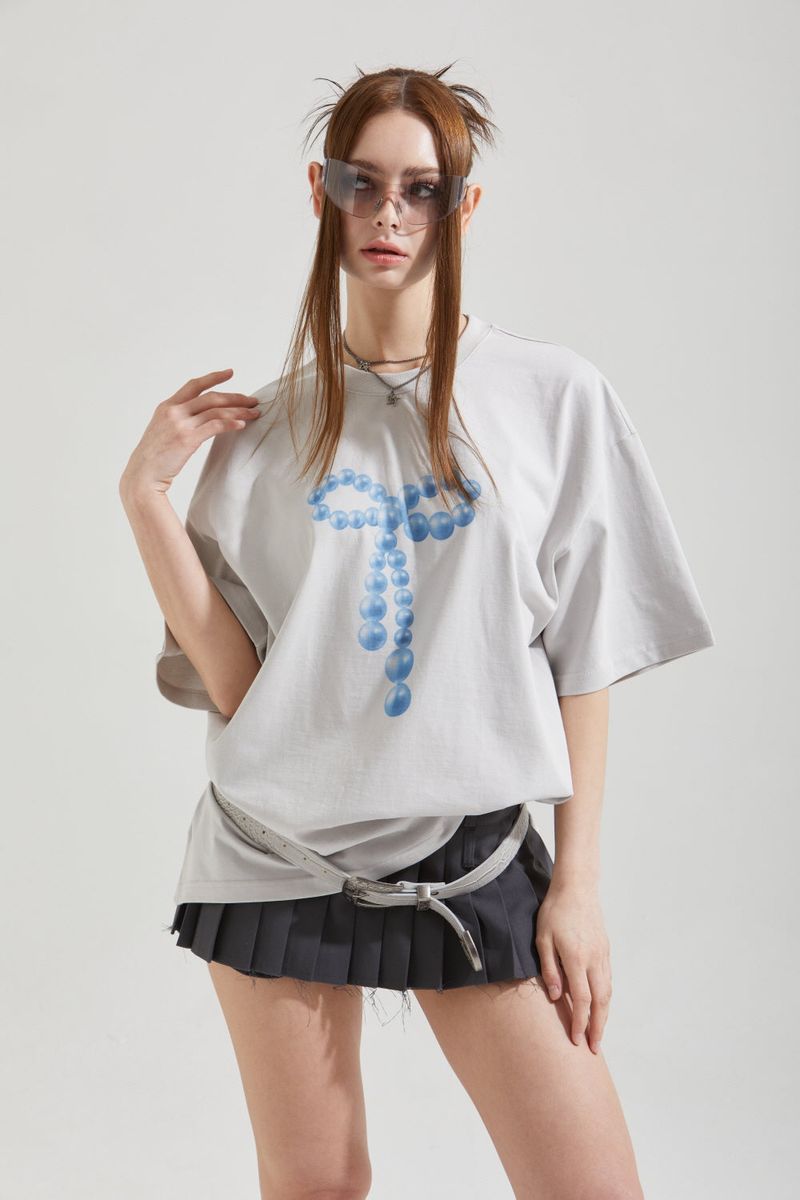 ビーズリボンTシャツ