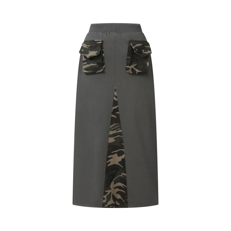 PHITES SET-UP CAMO POINT LONG SKIRT