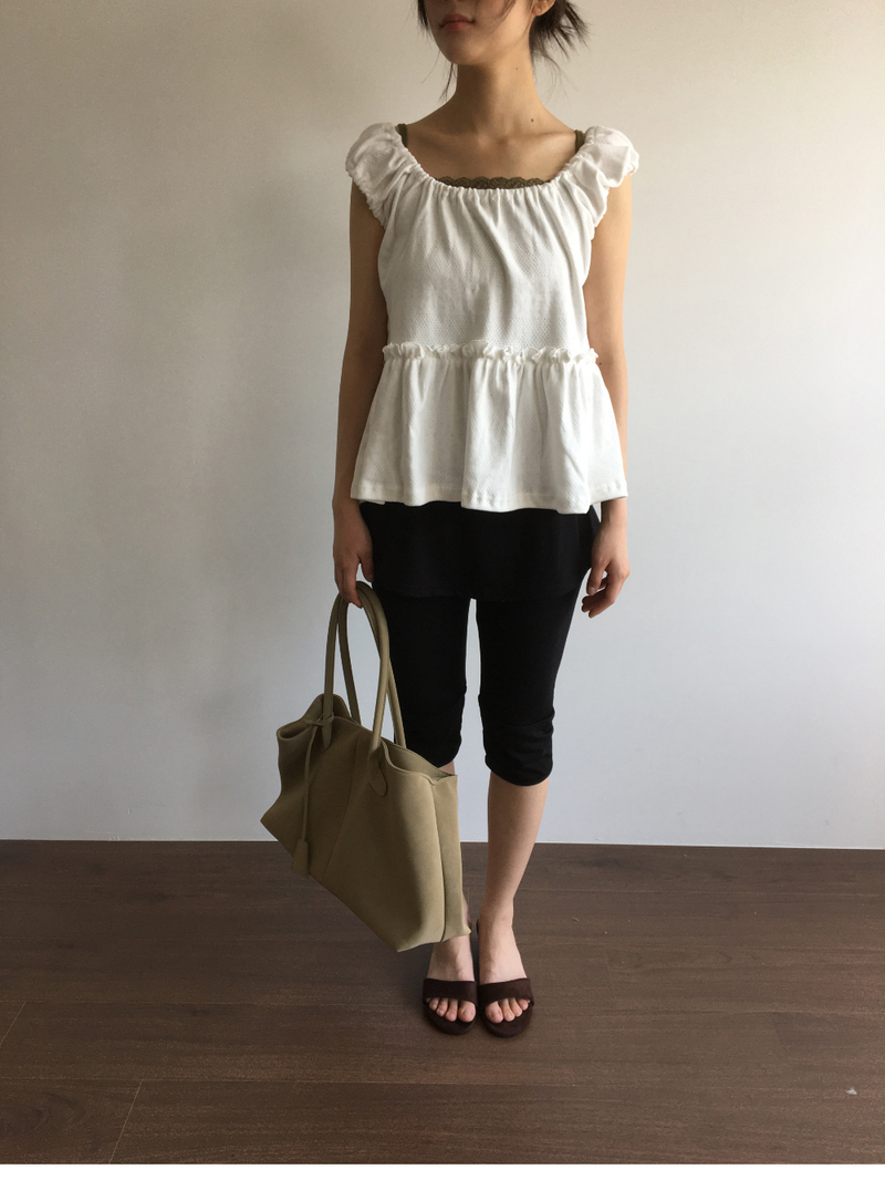 Meadow punched frill sleeveless top (2color) 