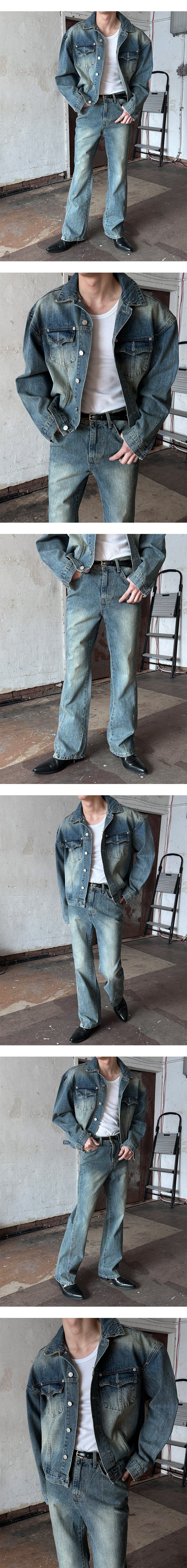  [S/S] Curve flare denim pants(2color)