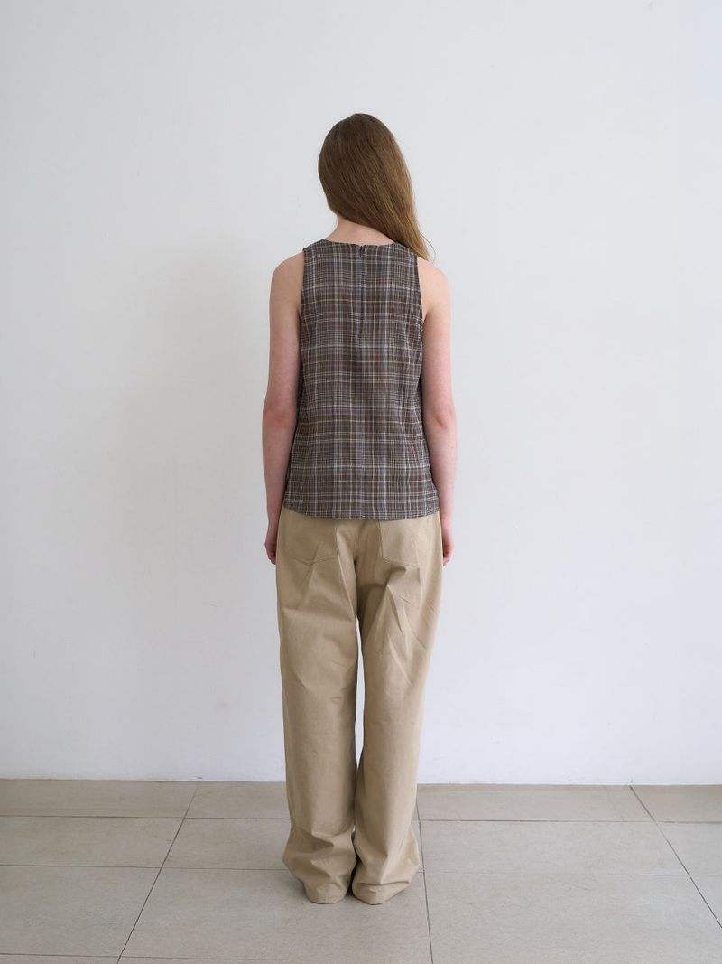Hazel wide pants (Beige)