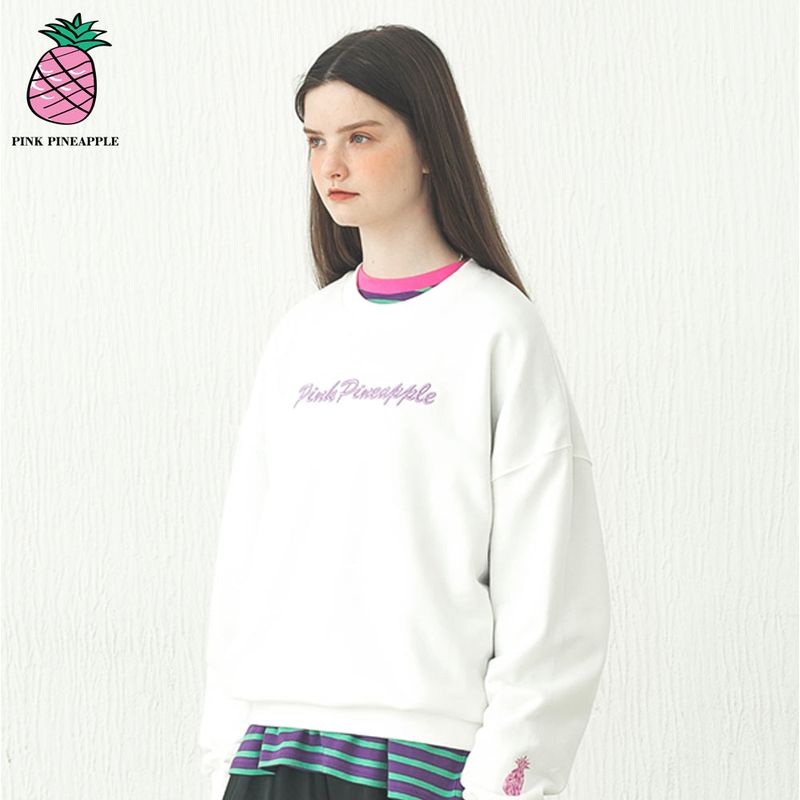 CURLY LETTERING SWEATSHIRT (3COLOR)