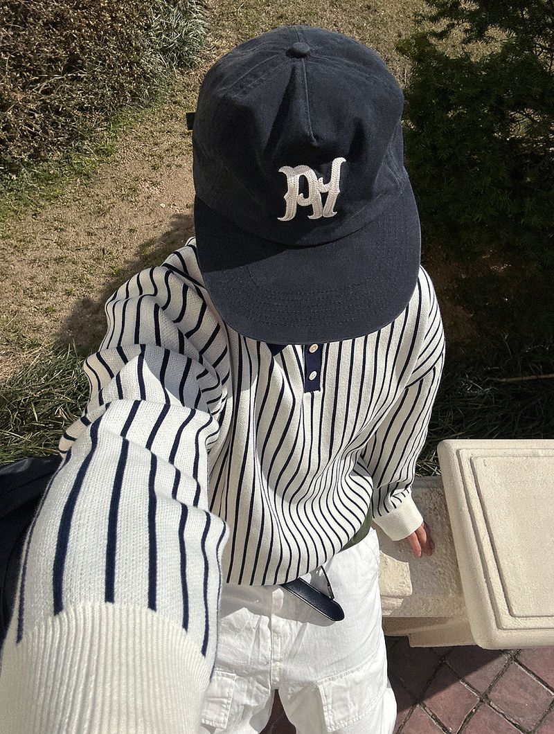No.1195 R stripe collar KNIT