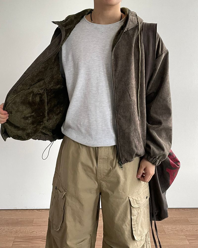 North Corduroy Hooded Jacket