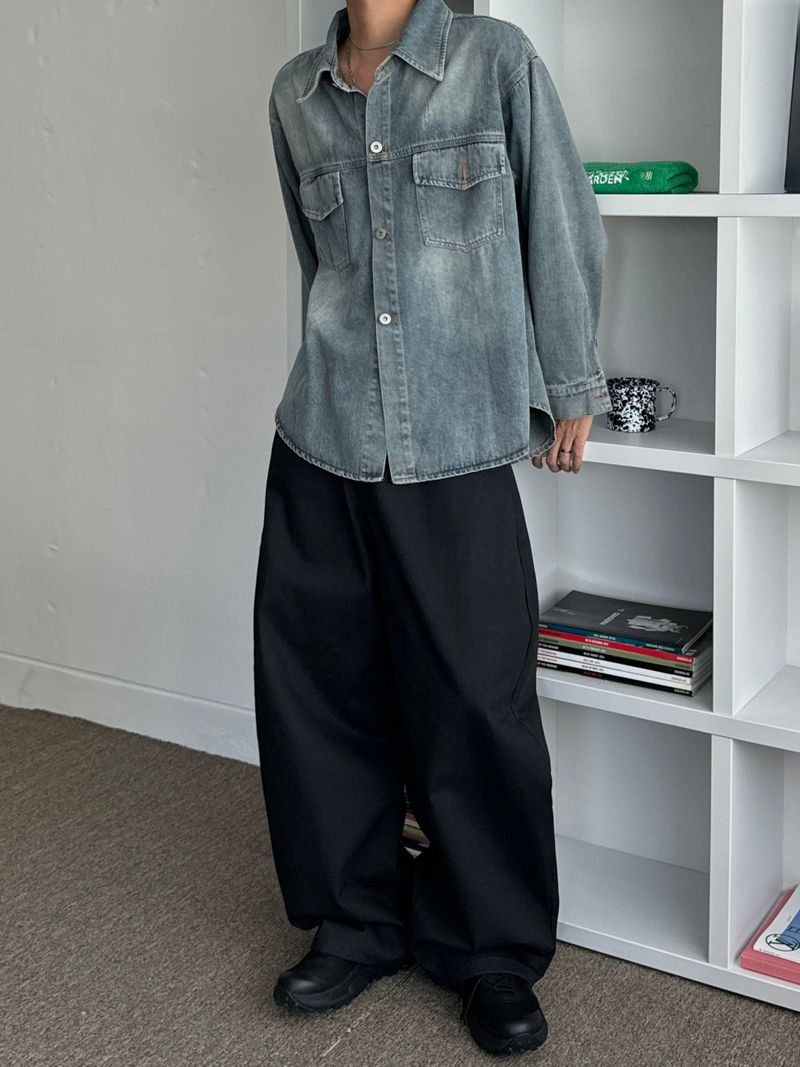 OW Washed Pocket Denim Shirt (2C)