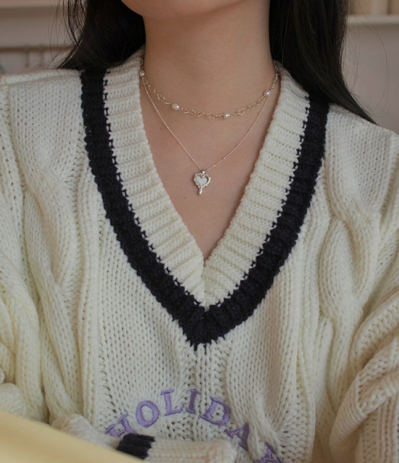 【MADE】 Heart mirror necklace
