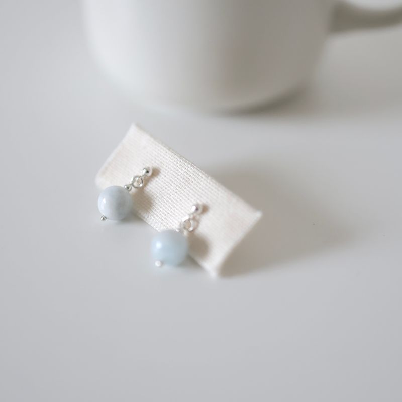 heim（ハイム）の「Baby Blue Stone Silver 925 Pierce handmade（Accessories）」