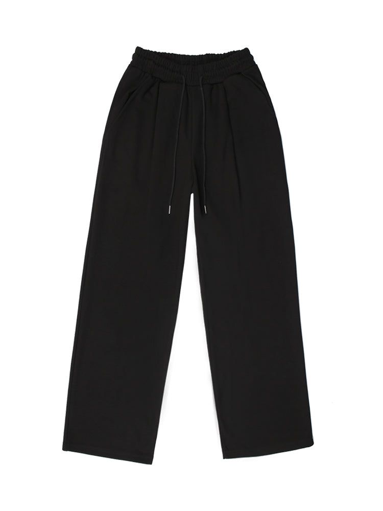 P004 BANDING ONE TUCK SWEAT PANTS_BLACK