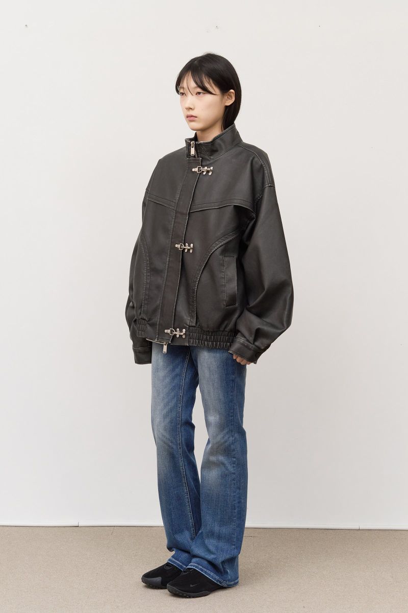 Hook Washed Leather Jacket