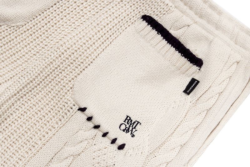 CABLE KNIT WIDE HALF PANTS