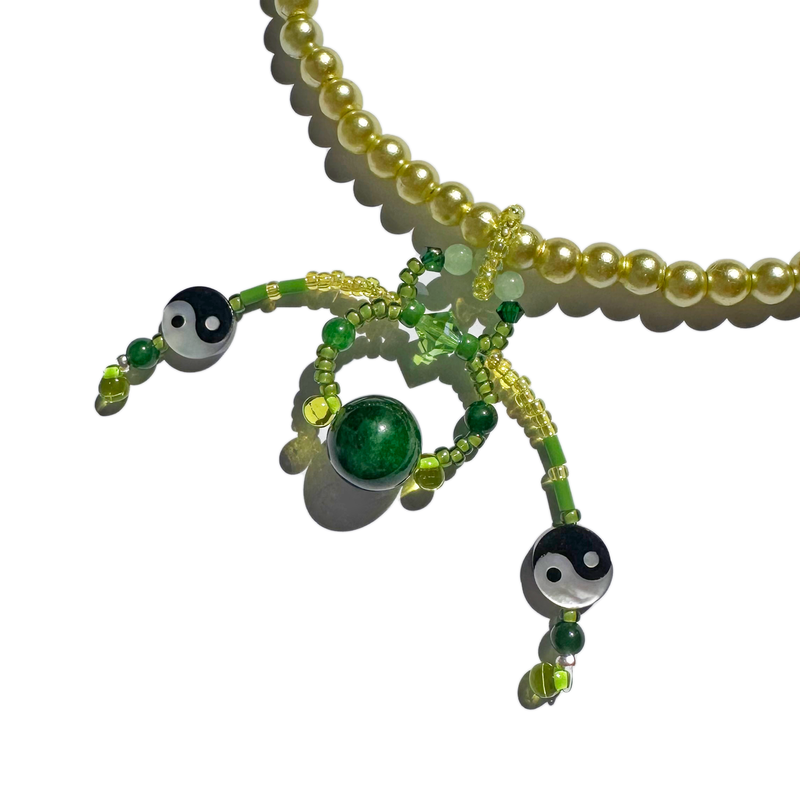 Yin Yang Orchid Necklace