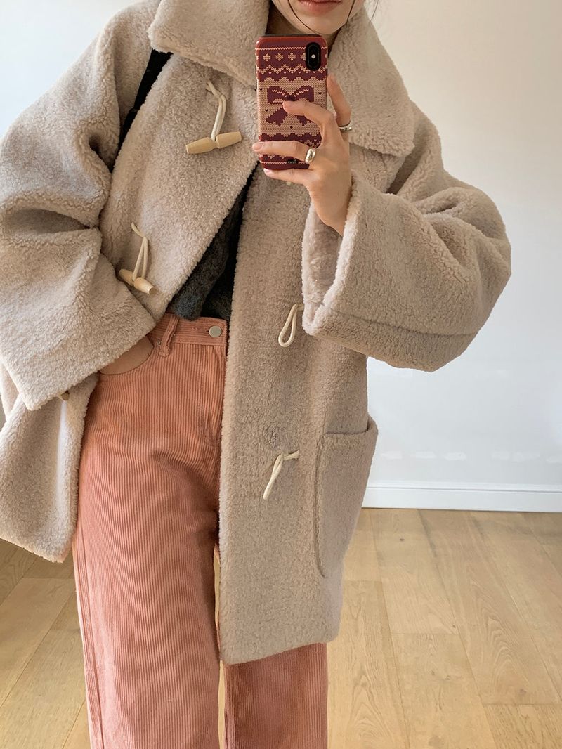 [MADE] Bunnies Dumble Tteokbokki Tteokbokki Toggle Half Coat