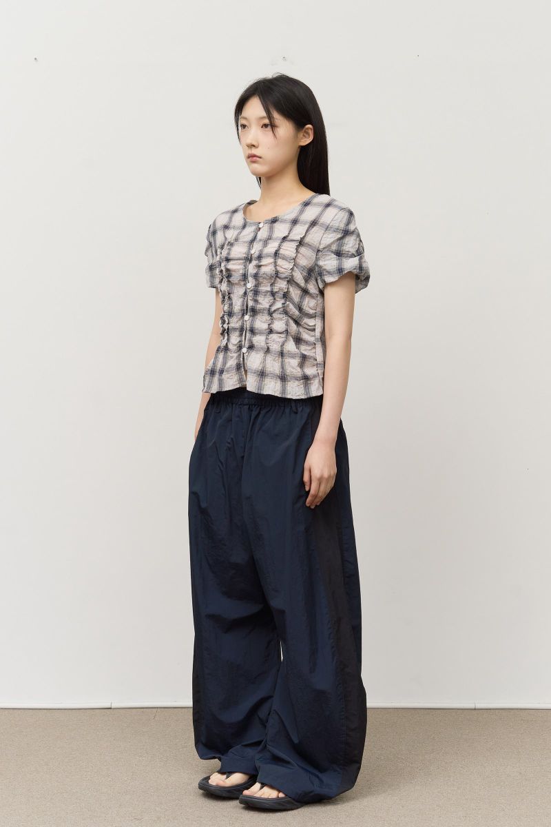(W) Heal Shirring Blouse