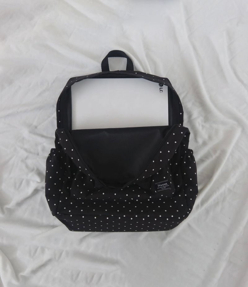 Polka dot ribbon backpack
