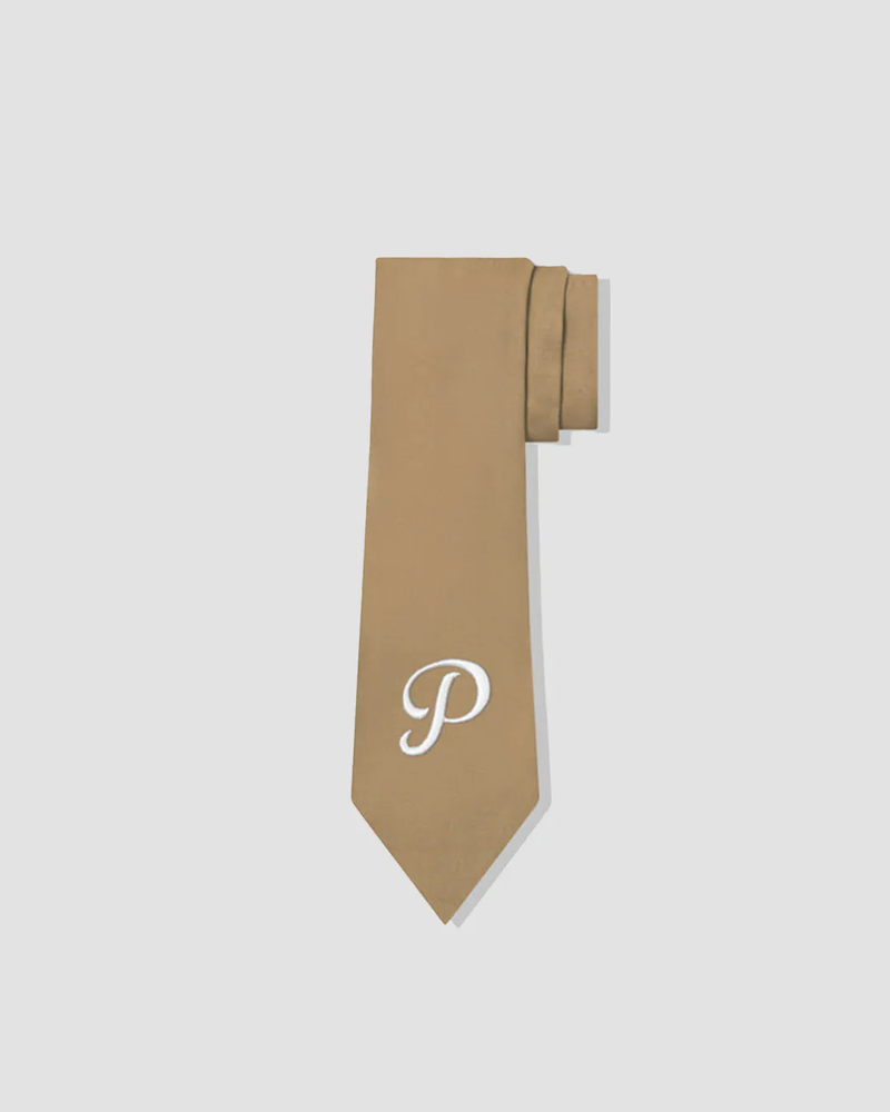 ZIPPER（ジッパー）の「プッシュプッシュ PP エンブロイダリーネクタイ｜カーキ（ファッション小物）」