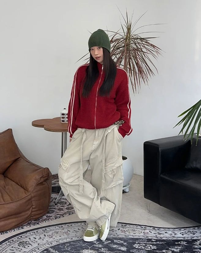 Raven Belted Dyeing Cargo Pants
