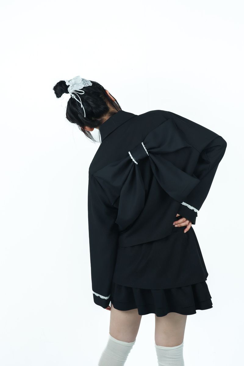 bigribbon jacket(black)