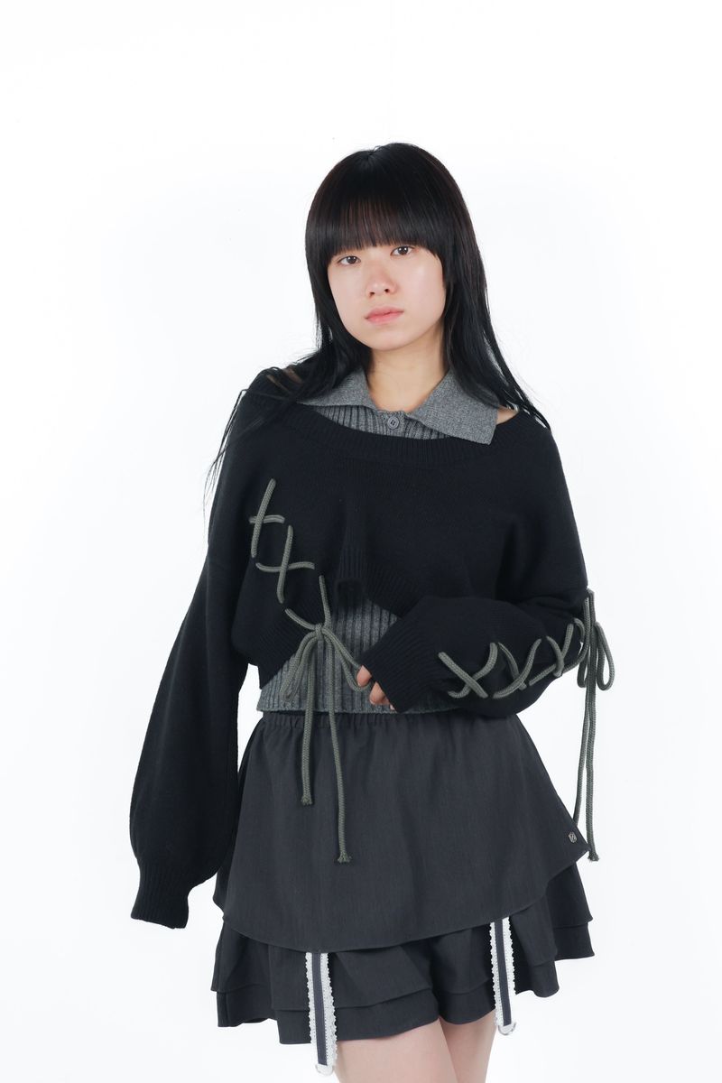 gater tiered skirt(gray)