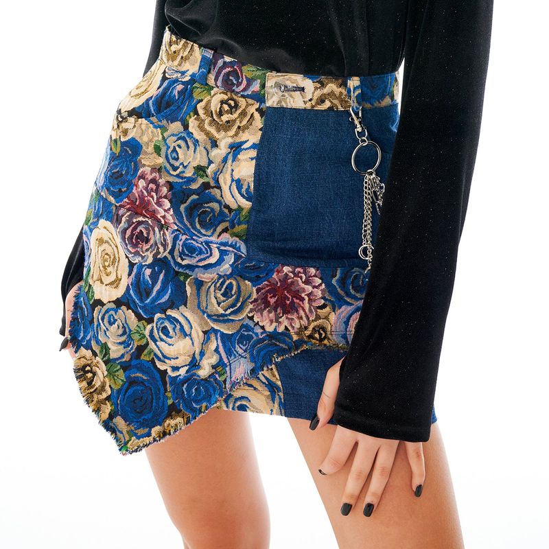 Jacquard Skirt [Blue Rose]