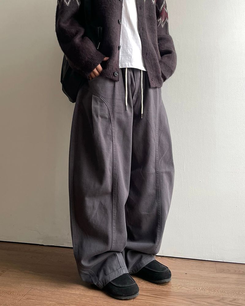 ボリューム リベット コットン パンツ