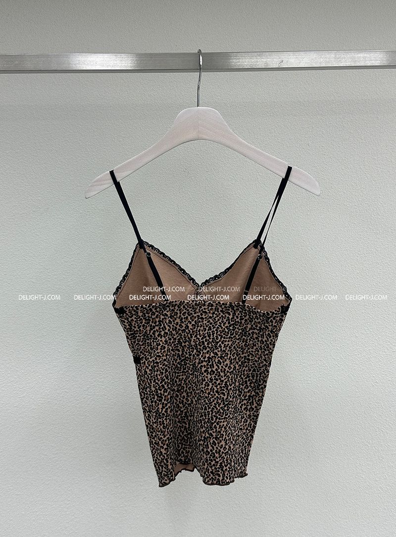 leopard lace bustier sleeveless