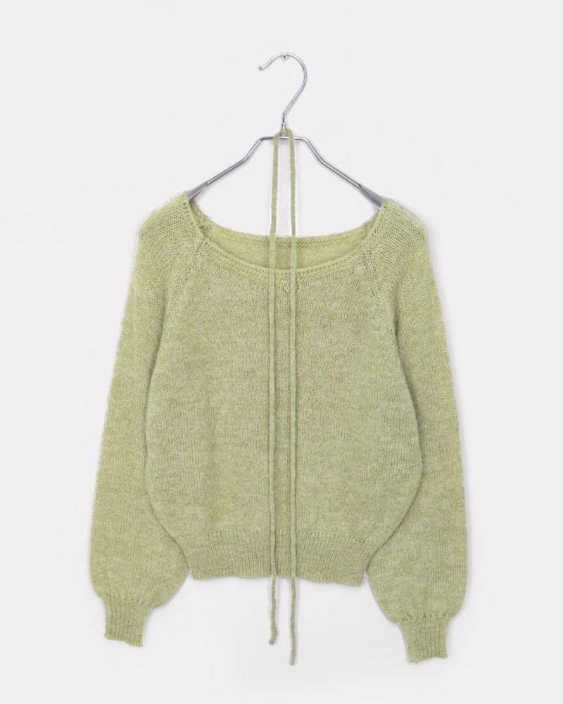 Oro Strap Knit Round-neck Wool Sweater