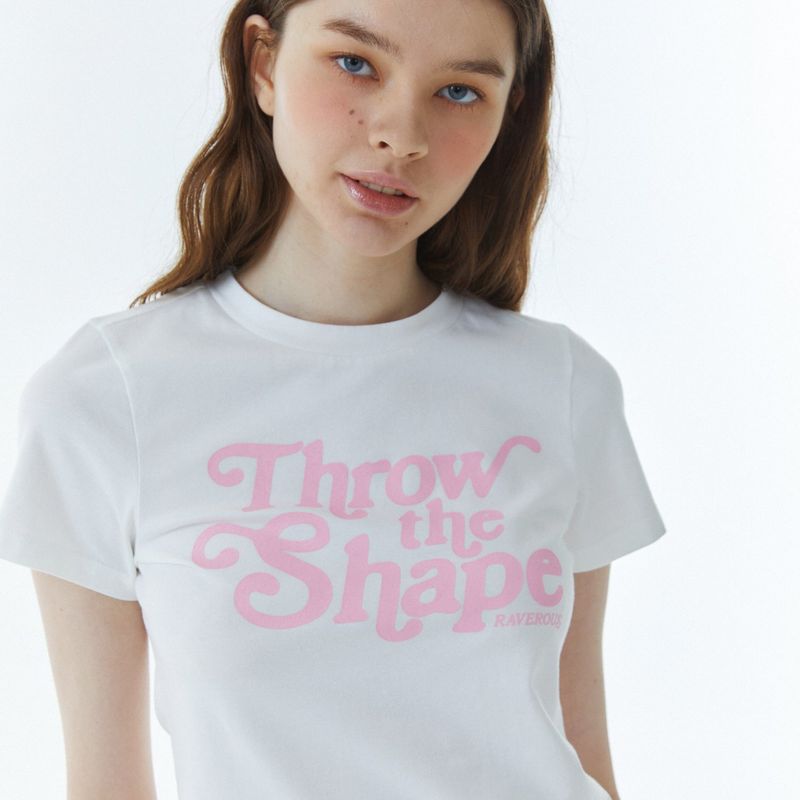 Shape Logo Slim Span T-Shirt White