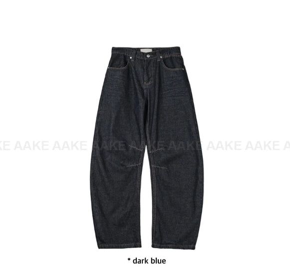 DART CURVED DENIM PANTS