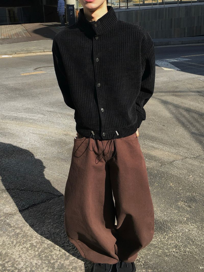 Merrick Velour High Neck Cardigan 3C